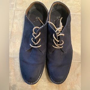 H&M blue suede dress shoes